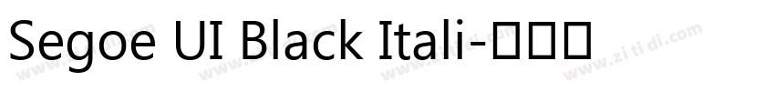 Segoe UI Black Itali字体转换